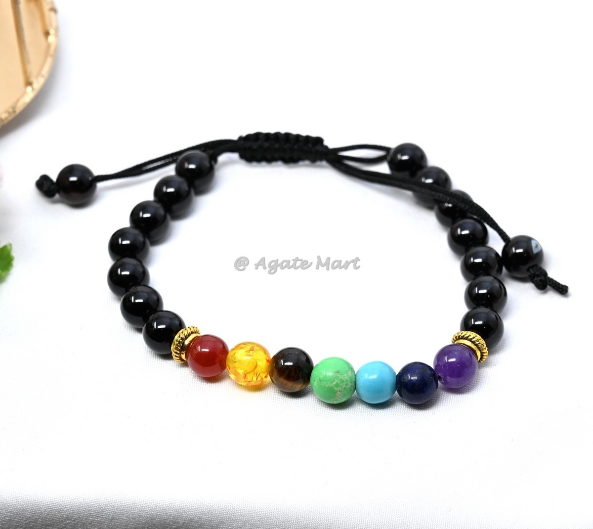 7 Chakra With Black Obsidian