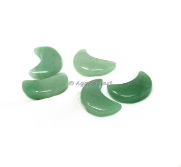 Green Aventurine Crescent Shaped Carved Moon