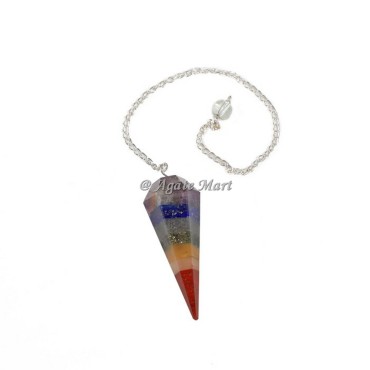 Seven Chakra Bonded Pendulums with Lapis