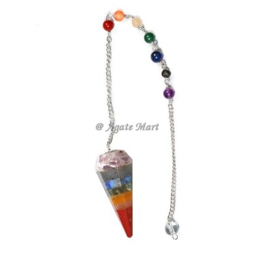 Seven Chakra Bonded pendulums with Seven Chakra chain