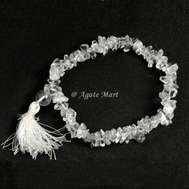 Crystal Quartz Chips Stones Bracelet