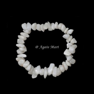 White Agate Chips Power Healing Bracelet