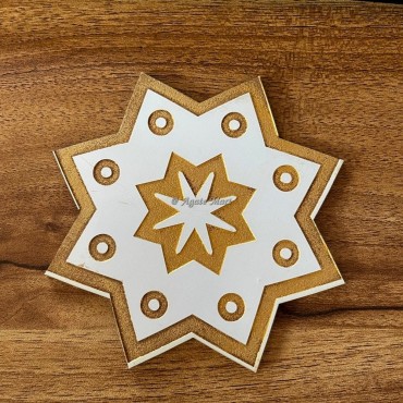 Pentagram Star Engraved MDF Grid