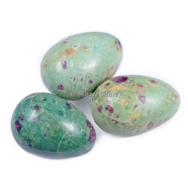 Ruby Fuchsite Gemstone Egg