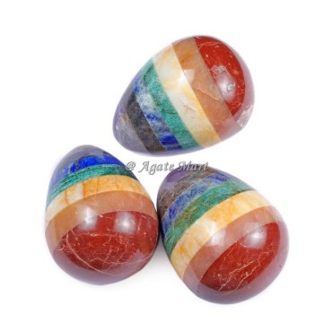 Bonded Seven Chakra Gemstone Egg