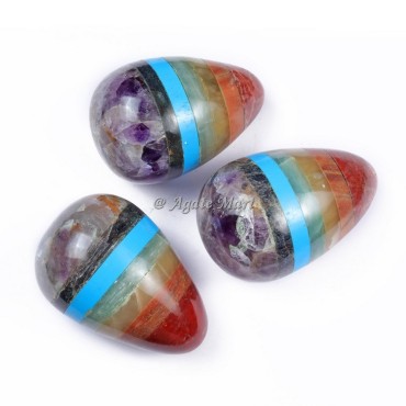 Seven Chakra Gemstone Egg