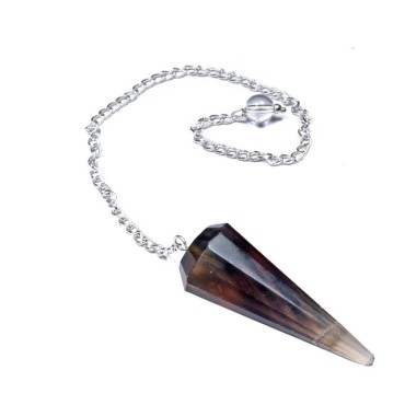 Multi Flourite 12 Faceted Pendulum