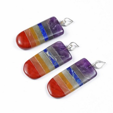 7 Chakra Bonded Flat Pendants