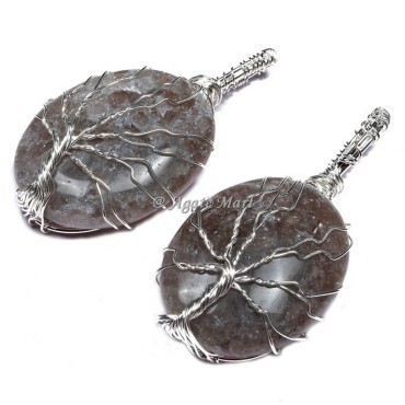 Smokey Quartz Tree of Life Pendant