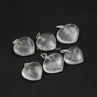 Crystal Quartz Heart Shape Pendant