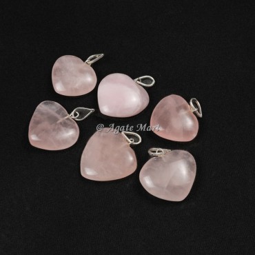 Rose Quartz Heart Shape Pendant
