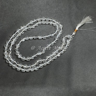Crystal Quartz Prayer 108 Beads Japa Mala