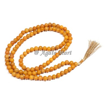Green Aventurine With Rudraksha Prayer 108 Beads Japa Mala