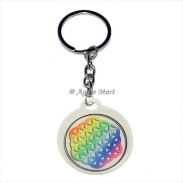 Flower of life Healing Keyring