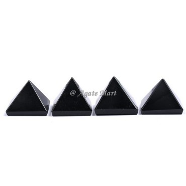 Black Agate Crystals Pyramid