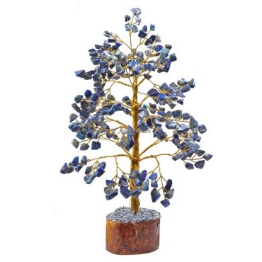 Lapis Lazuli 300 Chips Golden Wire Tree