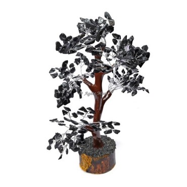 Black Jasper Mseal 300 Chips Silver Wire Tree