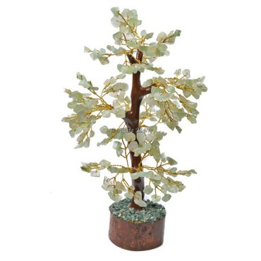 Green Aventurine Mseal 300 Chips Golden Wire Tree