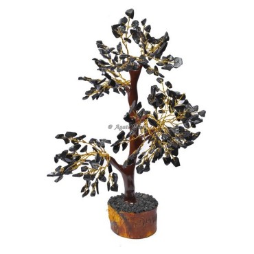 Black Jasper Mseal 300 Chips Golden Wire Tree
