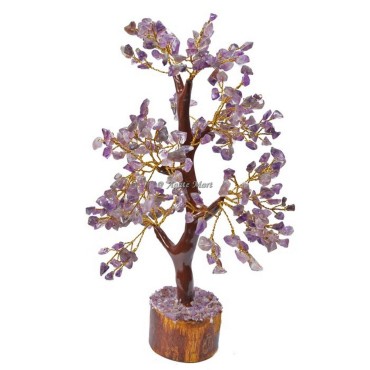 Amethyst Mseal 300 Chips Golden Wire Tree