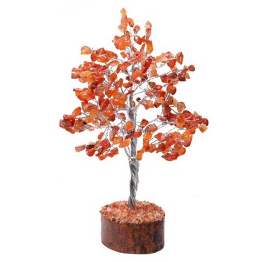 Carnelian 300 Chips Silver Wire Tree
