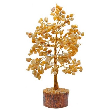 Golden Quartz 300 Chips Golden Wire Tree