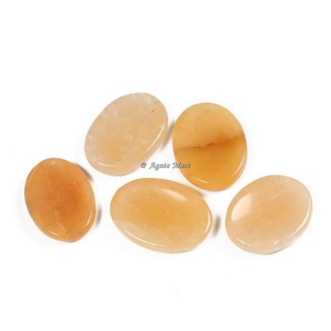 Golden Quartz Thumb Worry Stone