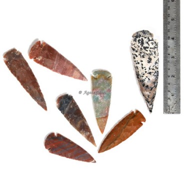 Hand Knapped Agate Arrowheads 4 Inch