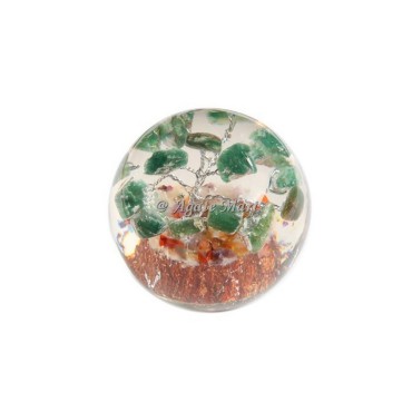 Green Aventurine Stones in Orgonite Crystals Sphere