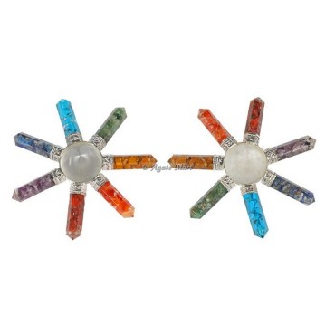 Seven Chakra Orgone with Crystal cone Crystals Energy Generator