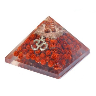 Rudraksha With Om Orgonite Crystals Pyramid