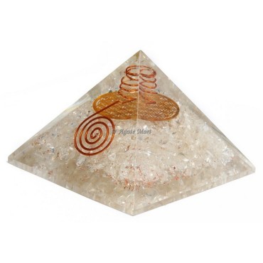 Crystal Quartz Flower Of life Orgonite Crystals Pyramid