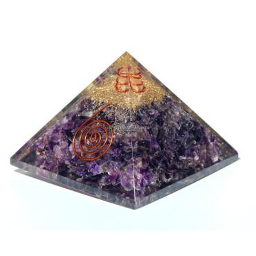 Amethyst Orgone Emf Protect Healing Pyramid