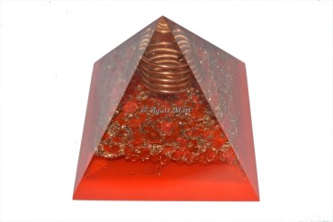 Red Carnelian EMF Protection Orgonite Pyramid