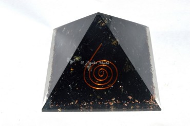 Black Tourmaline With Choko Reiki EMF Protection Orgonite Pyramid