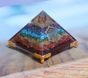 7 Chakra Layer EMF Protection Orgonite Pyramid