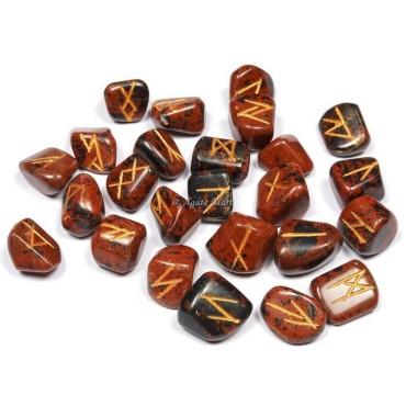 Mahagony Jasper Rune Set