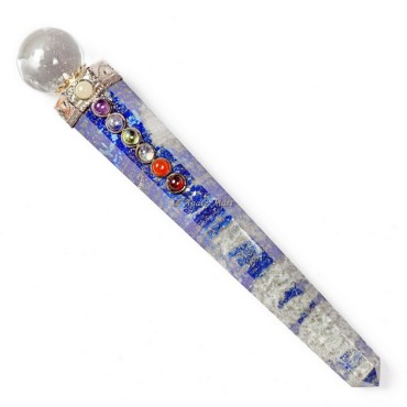 Lapis Lazuli with Crystal Ball With 7 Chakra Healing Stick Wand