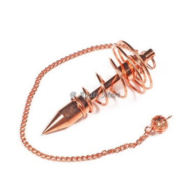 Copper Brass Big Spiral Metal Metal Pendulum
