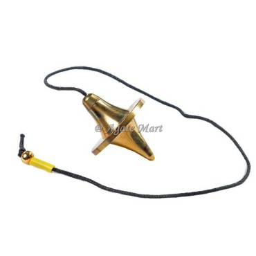 UFO Shape Golden Metal Metal Pendulum with Cord