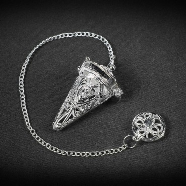 Openable Cage Silver Brass Pendulum