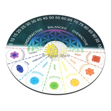 7 Chakra With Flower Of Life Divination Pendulum Board