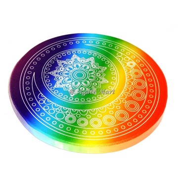 Healing Rainbow Moon Fairy Design Charging Plate