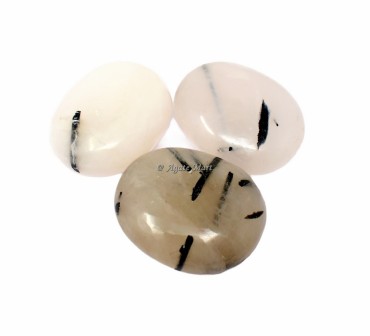 Black Rutile Palm Stone