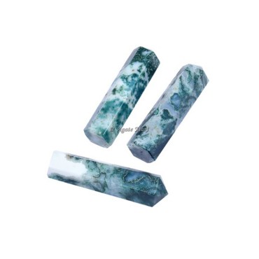 Tree Agate Obelisk Faceted Pencil