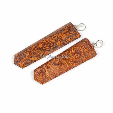 Flat Calligraphy Faceted Pencil Pendant