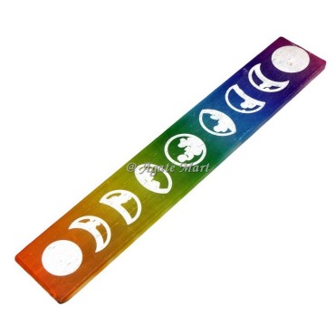 Monophase Selenite Engraved Wand