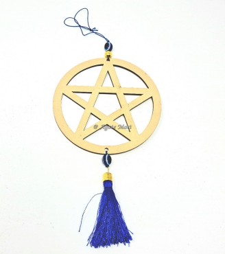 Spiritual Healing Pentagram with Evil Eye Healing Wall Hanging
