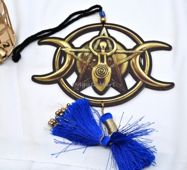 Goddess Moon With Evil Eye Wall or Car Hanging For Healing