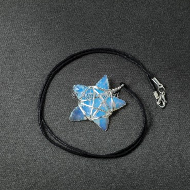 Oplaite Moon with Tree of life Pendant